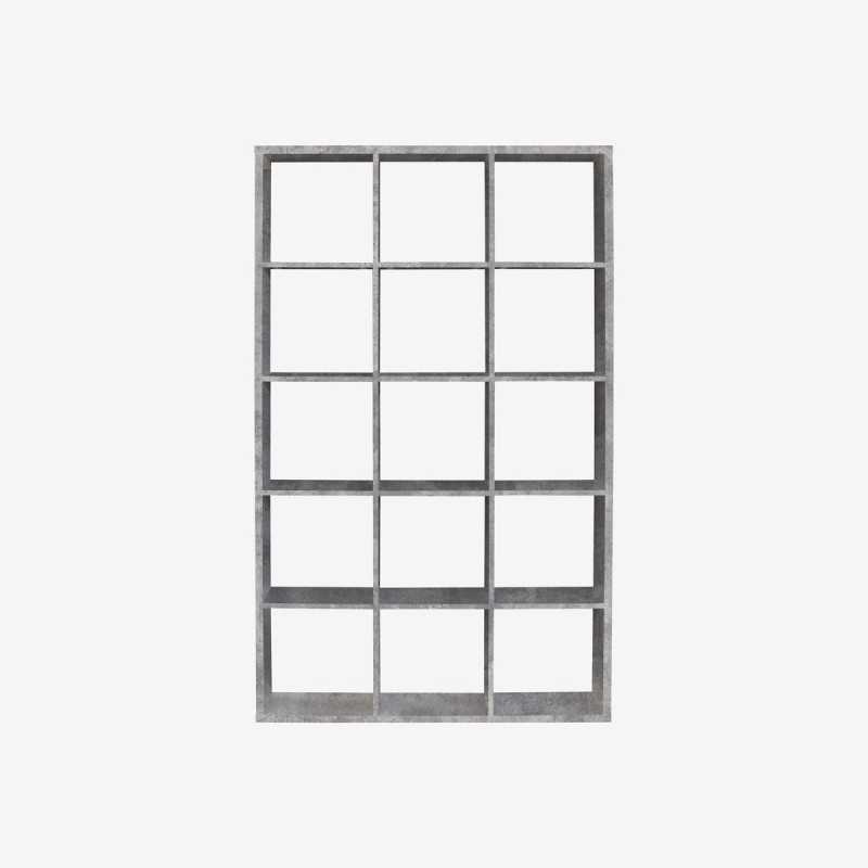 Vue de face de l'étagère CUBIX