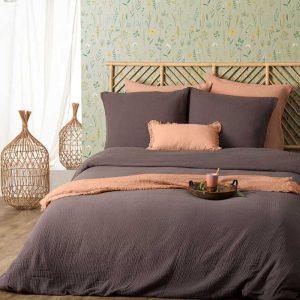 Housse de couette gaze de coton 220x240 cm - FLORA