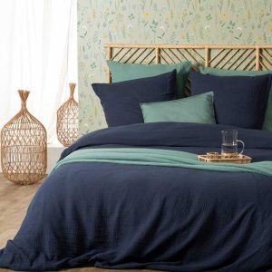 Housse de couette gaze de coton 240x260 cm - FLORA