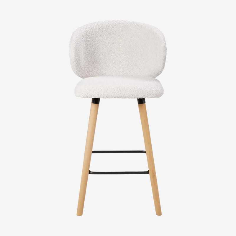 Vue de trois-quarts du tabouret POLLY