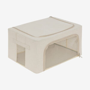 Housse de rangement zippée 50x35 cm beige - DRESSY