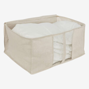 Housse de rangement souple 60x45 cm beige - DRESSY