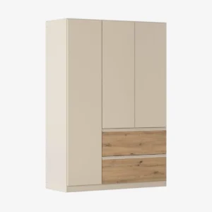 Armoire 3 portes et 2 tiroirs champagne / artisan – ROXY
